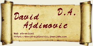 David Ajdinović vizit kartica